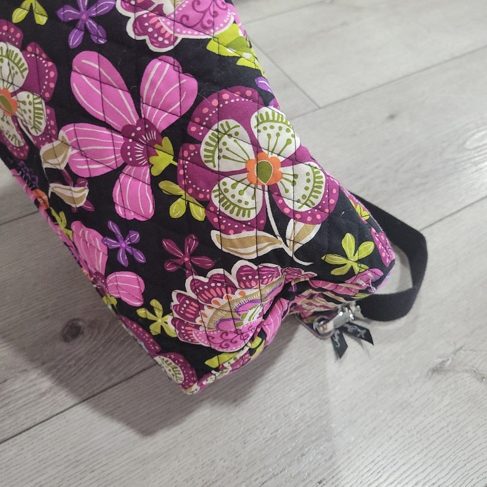 Vera Brandly Floral Black and Pink Travel bag - Picture 6 of 7